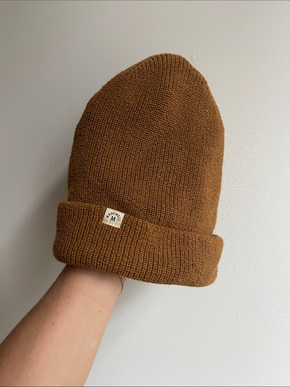 Madewell Rust Orange / Brown Winter Beanie Hat